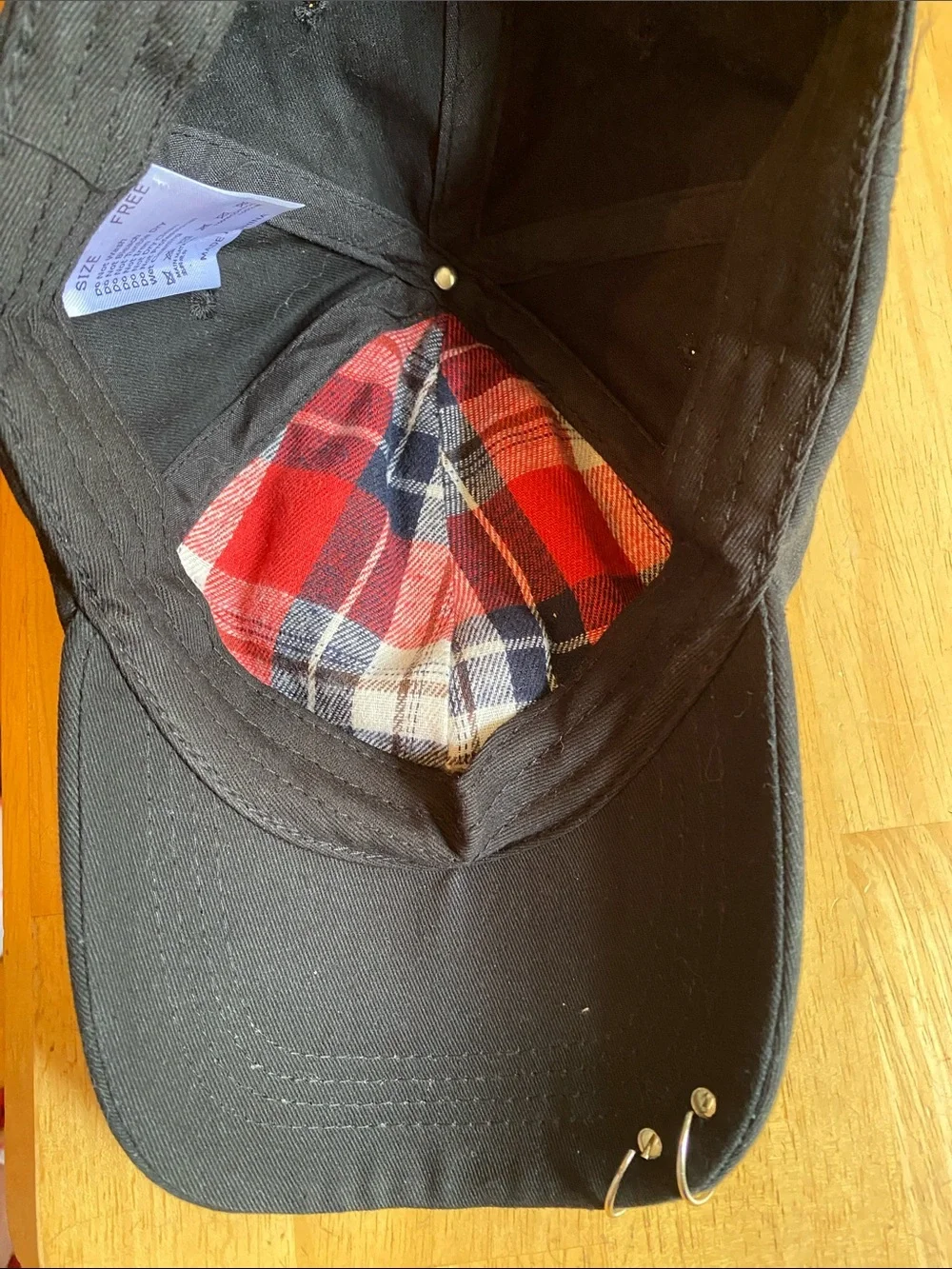 Baseball style distressed black hat never used